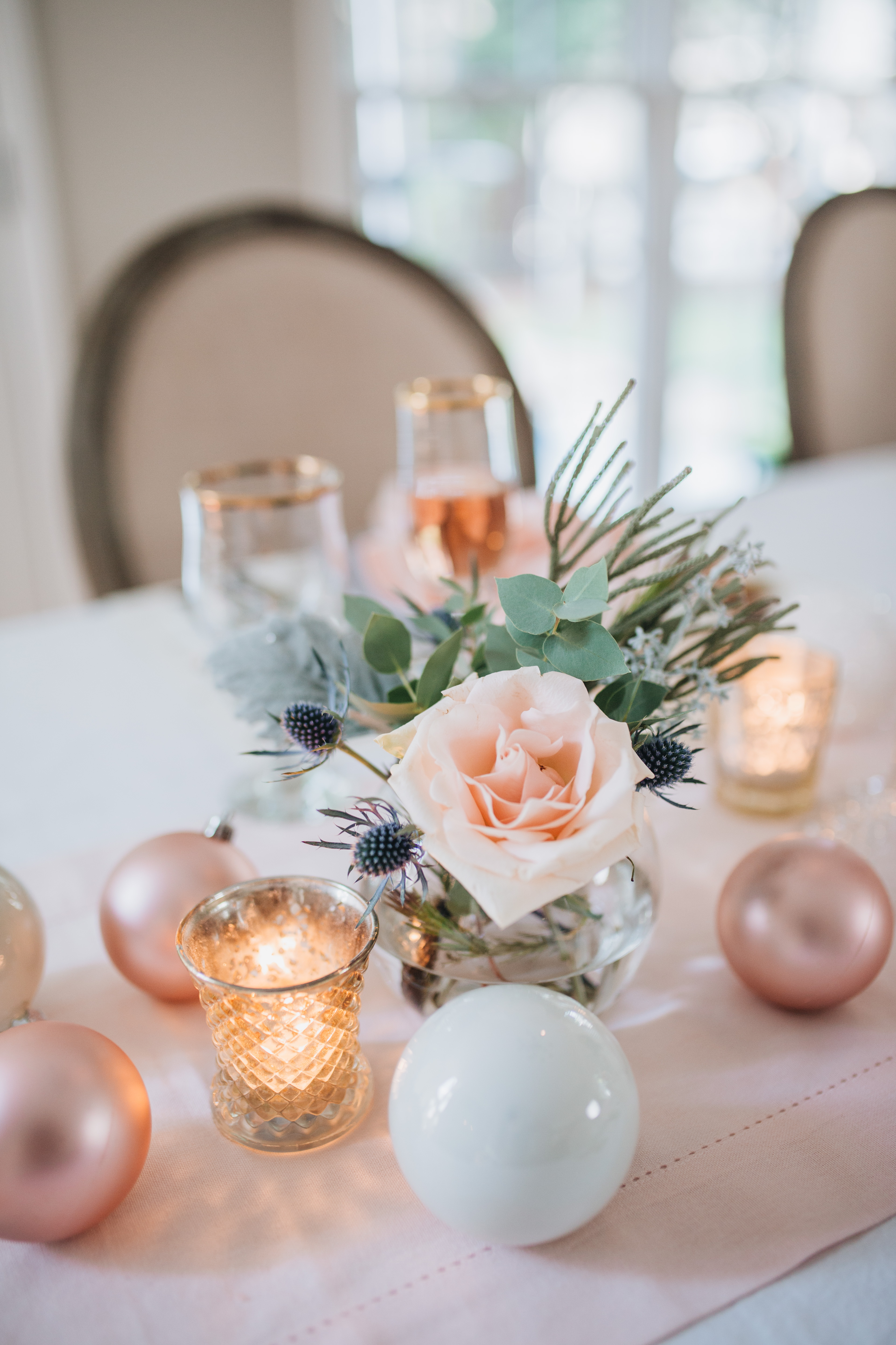 Pink-Pastel-Christmas-Decor-Tablescape-Floral-Centerpiece-Pink-Flower